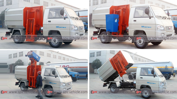 Working Progress of Mini Side Loader Garbage Truck